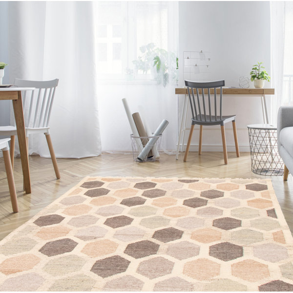 Corrigan Studio® Guththorm Handmade Flatweave Wool Ivory Area Rug Wayfair